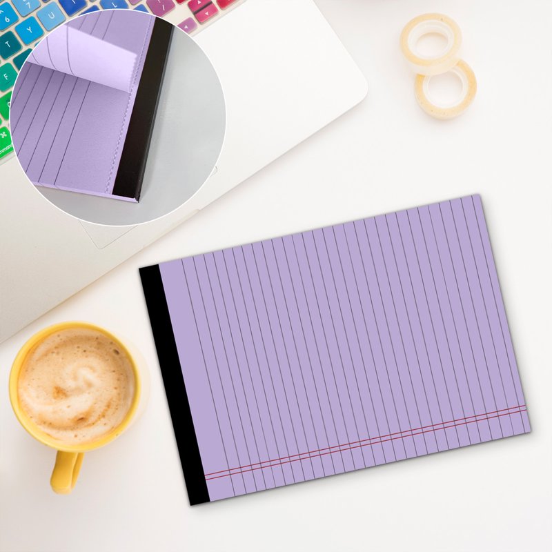 A4 Legal Pads Note Pads - Perforated College Ruled Sheets, Ink-Resistant, 50 Sheets