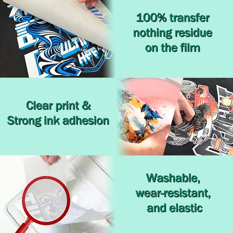A3 DTF Transfer Film 20 Sheets Matte PET Heat Transfer Paper for Inkjet Printers