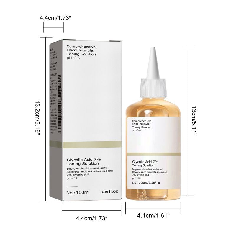 Glycolic Acid Face Toner - Hydrating Pore Refining Exfoliant, 3.38 fl oz