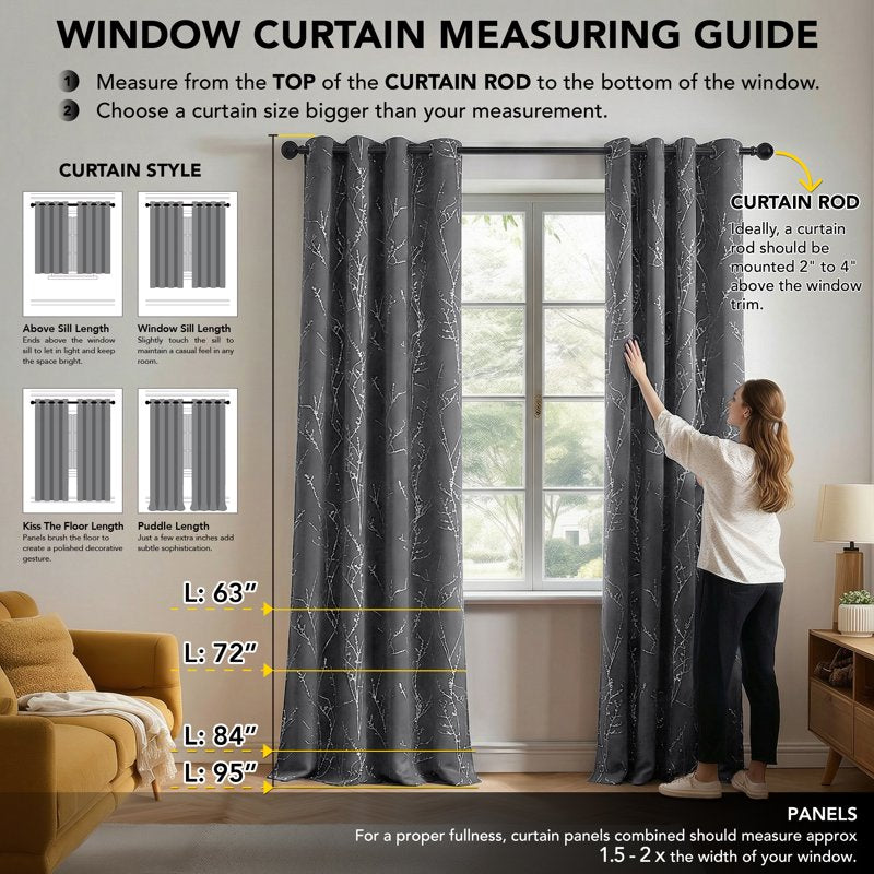 Blackout Curtains with Thermal Insulation - Room Darkening Drapes for Bedroom & Living Room