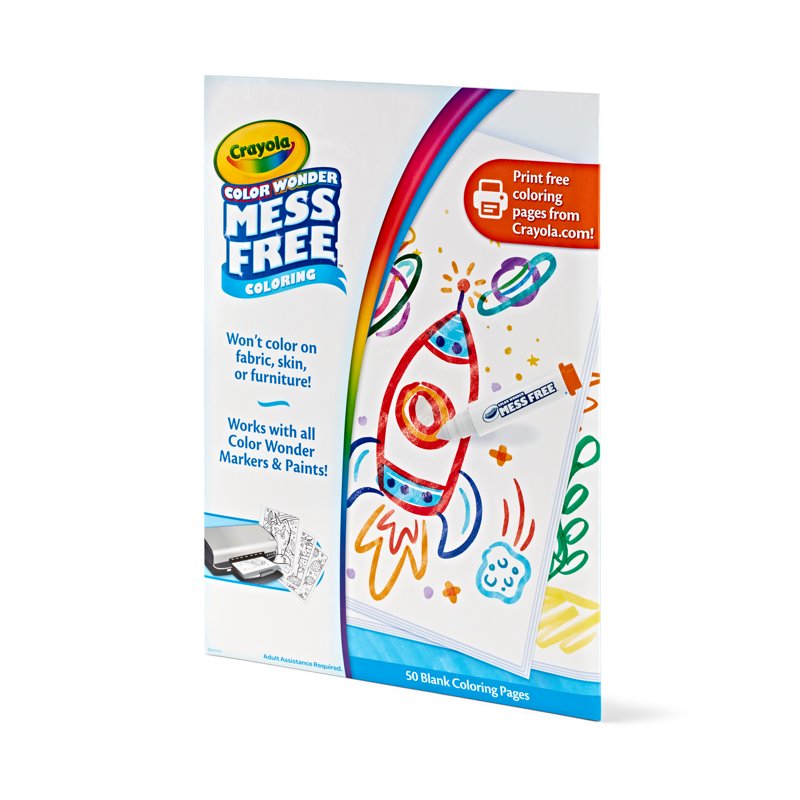 Mess Free Coloring Pages for Toddlers - 50 Reusable Art Sheets, Travel & Gift