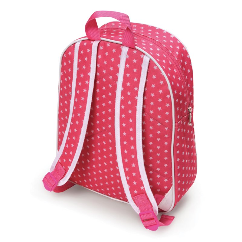 Doll Travel Backpack Pink with Star Design - Fits 18-Inch Dolls