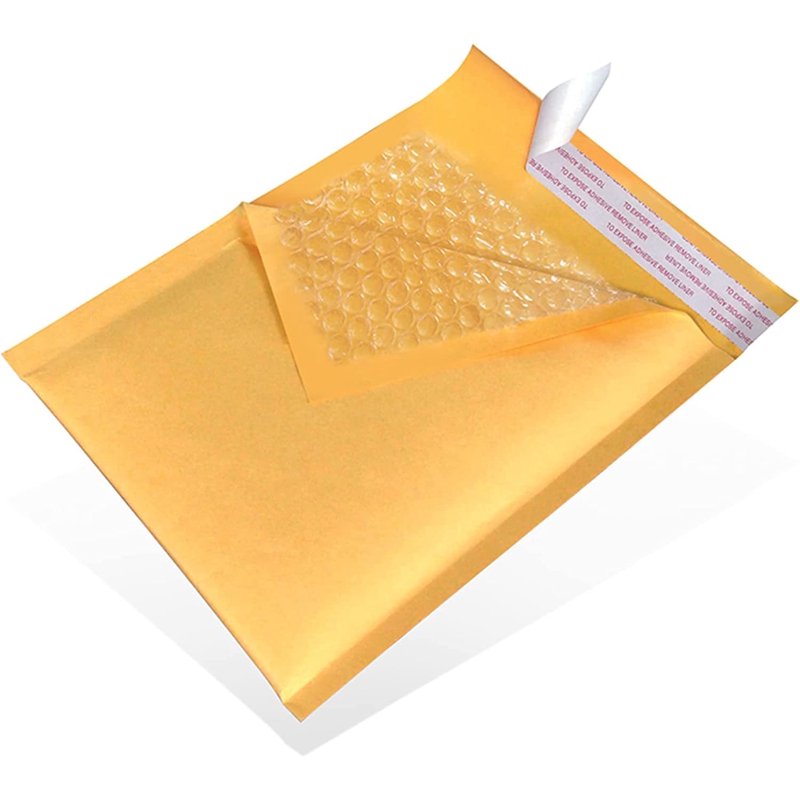 Self-Seal Kraft Bubble Mailers - 10.5x16 Packing Envelopes (100 Pack)