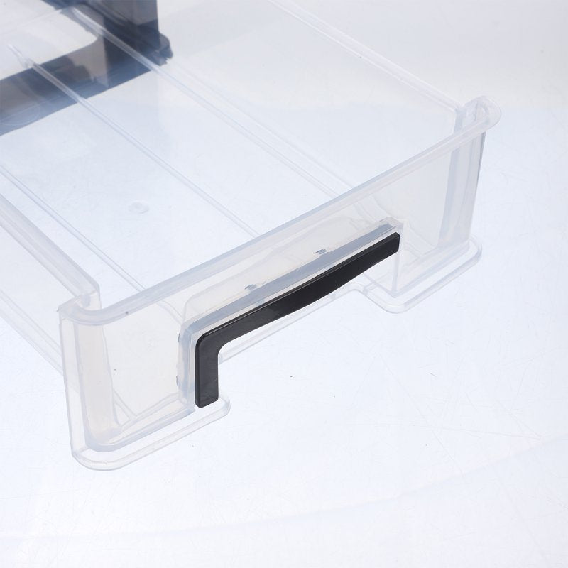 Plastic Drawer Storage Cabinet for Office and Closet Organization - Black & Transparent