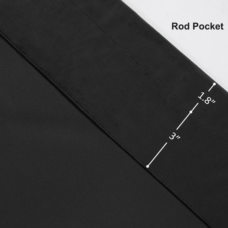 Pleasant Boulevard Velvet Curtain Panels - Light Blocking, Insulated, Rod Pocket Style