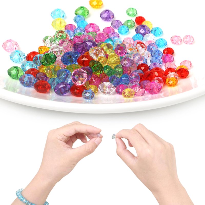 Crystal Glass Beads 4mm Bicone Spacer Beads Set – 10 Colors, 1000pcs Jewelry Making Supplies