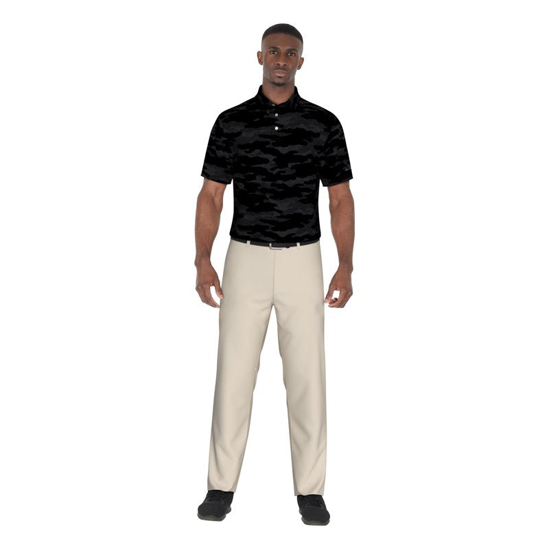 Men's Camouflage Golf Polo Shirt Moisture Wicking Sun Protection US Size 5XL