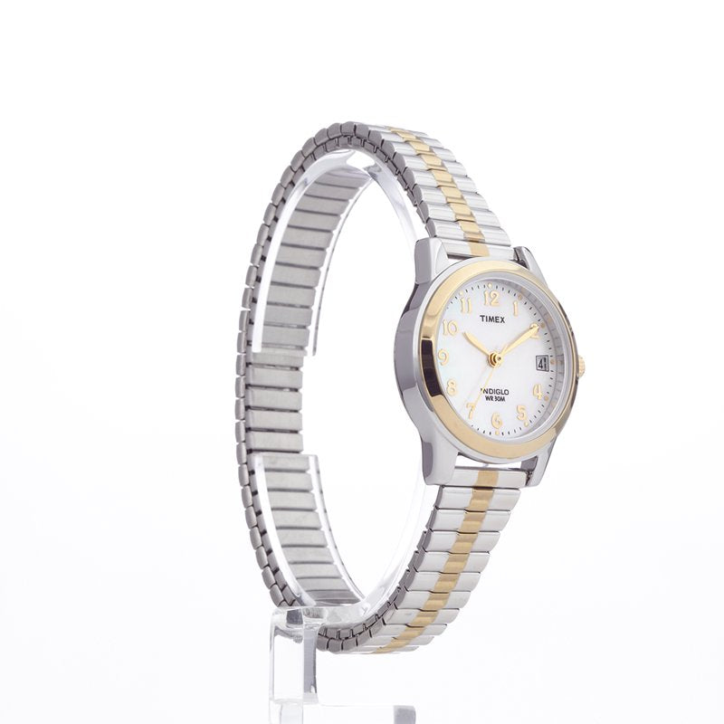 Women's Dress Watch with Two-Tone/MOP Dial 25mm Brass Case, Expansion Band
