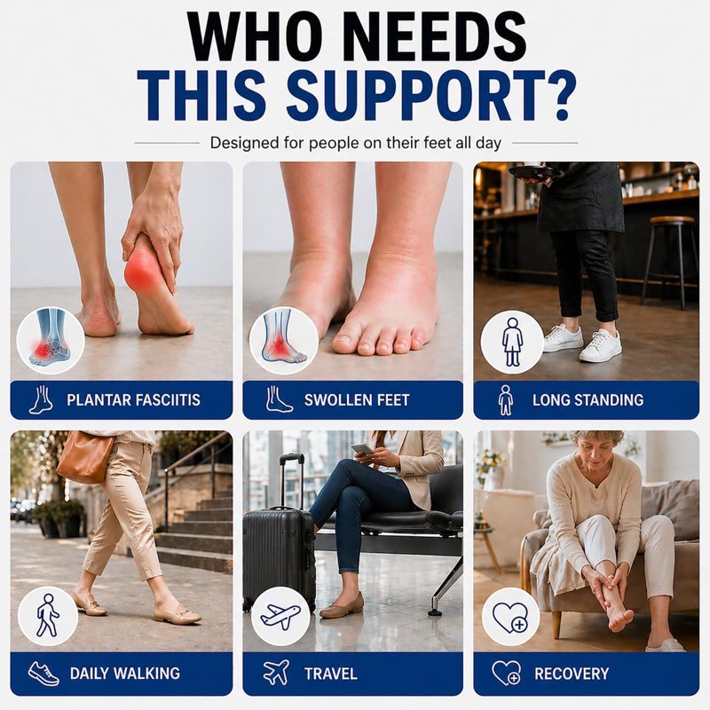 Unisex Ankle Compression Support Socks for Plantar Fasciitis & Swelling Relief