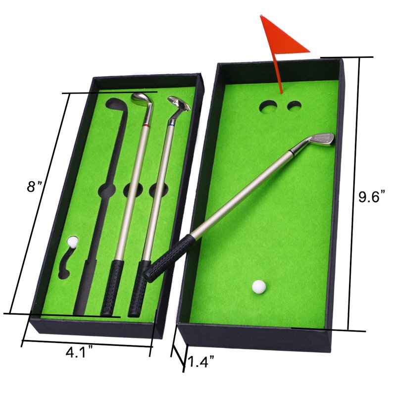 Golf Club Pen Set - Unique Desktop Gift for Men Women Adults