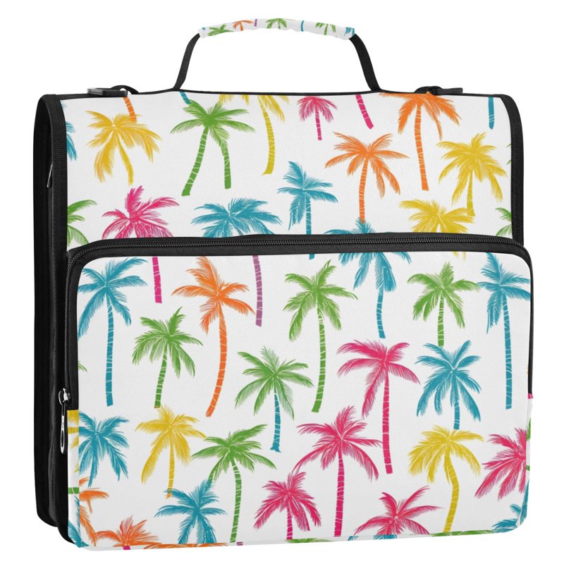 Waterproof 3-Ring Zipper Binder with Shoulder Strap, Holds 500 Sheets