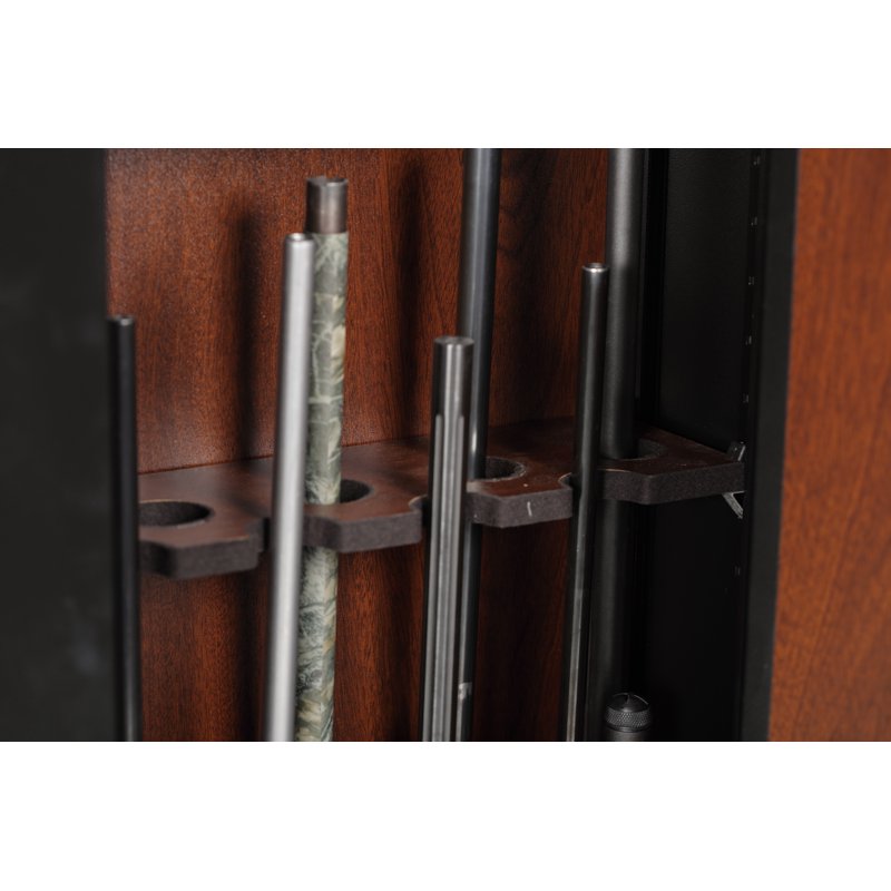 10-Gun Metal Safe Cabinet with Key Lock - Secure Rifle & Shotgun Storage