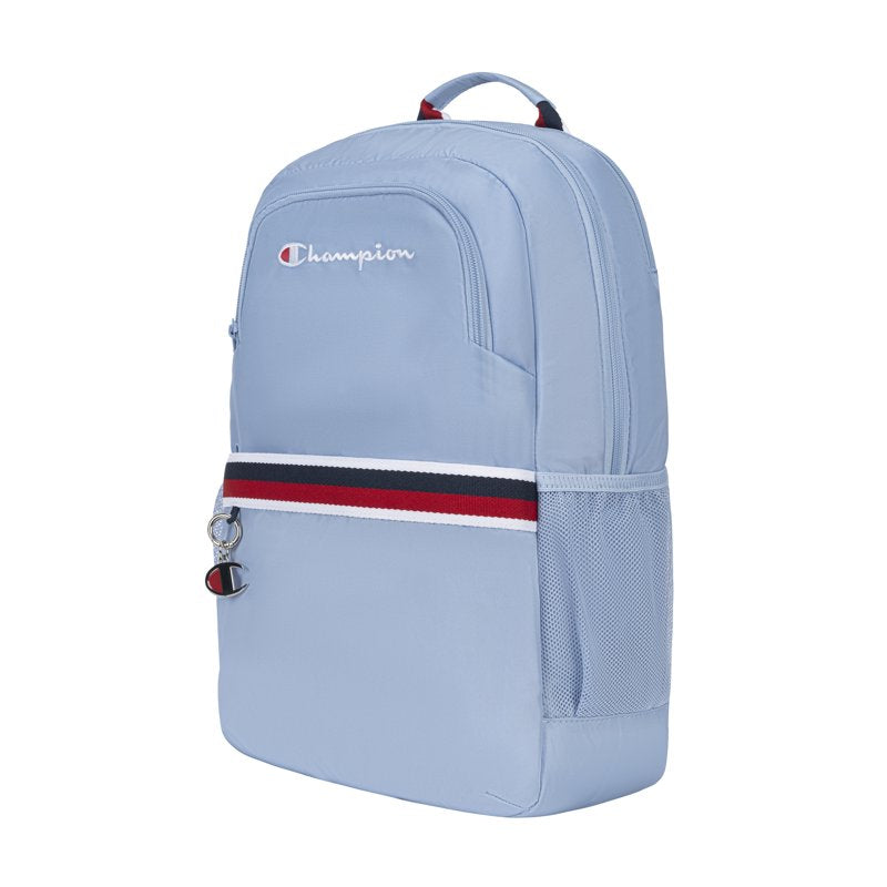 Unisex Laptop Backpack with Multiple Compartments - Light Blue, Black & Pink