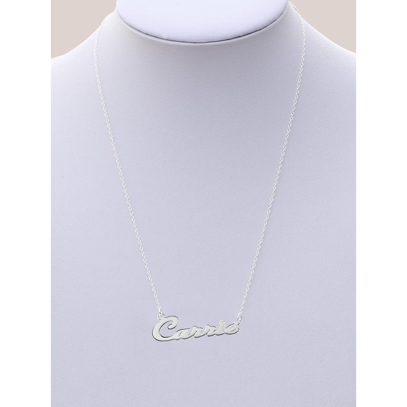 Personalized Script Name Necklace with Chain - Sterling Silver or Gold