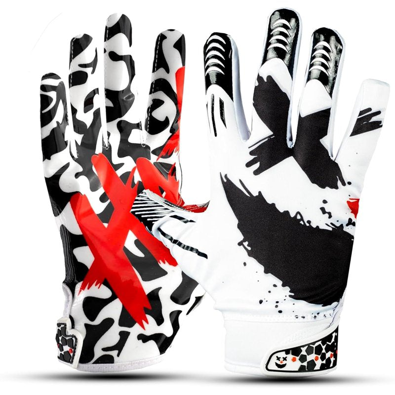 Football Receiver Gloves with Sticky Grip for Youth & Adults - Reinforced, Breathable, Lightweight