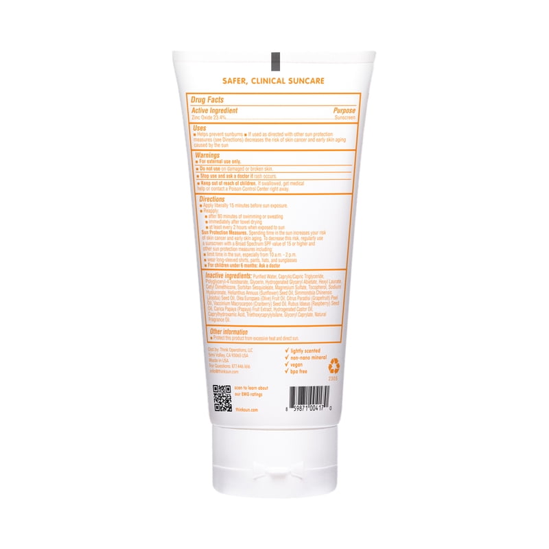 Mineral Sunscreen SPF 50 for Kids - Water-Resistant 6 oz