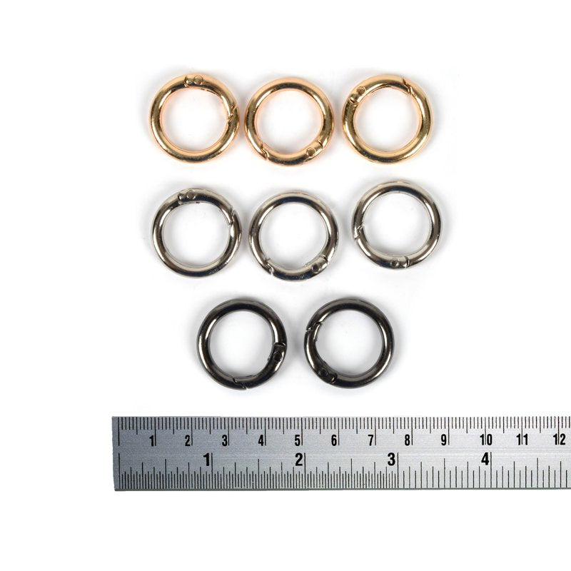 2 Pack Multi-Color Hinged Alloy Jewelry Clasps with Jump Rings for DIY Jewelry Making