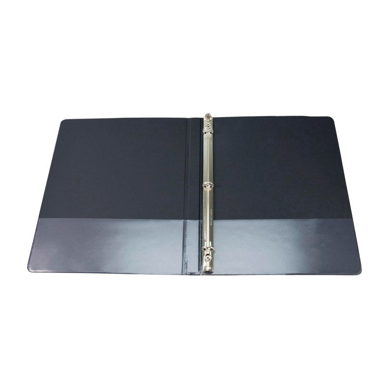 School Smart 1/2 Inch Black Polypropylene Round Ring View Binder