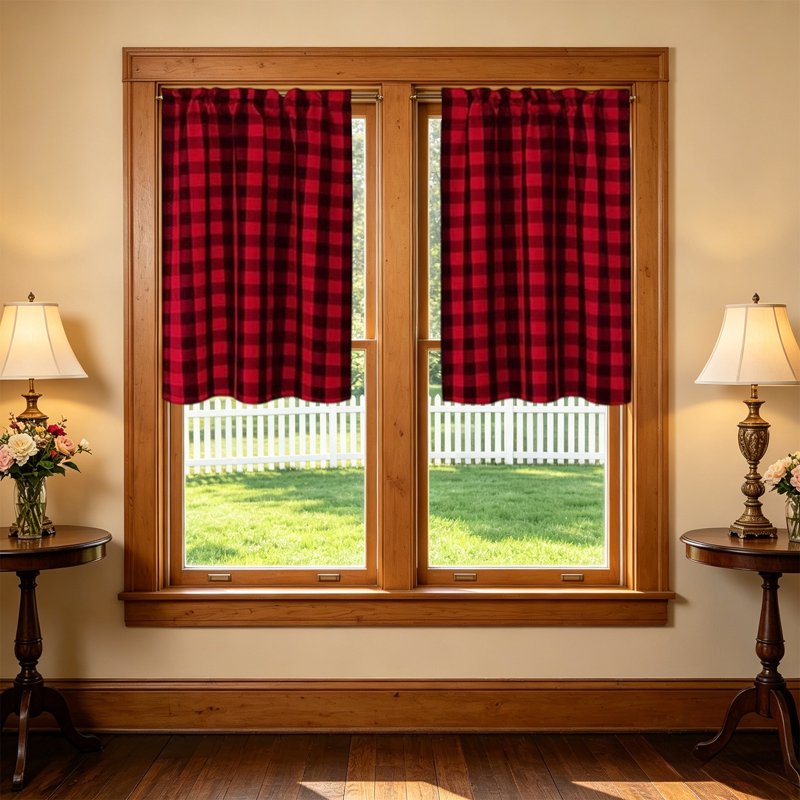 Nylon Cafe Curtains 2 Panels Light Filtering Heat Insulating Window Coverings