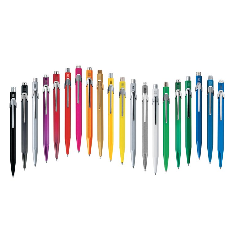 Caran d'Ache 849 Ballpoint Pen - Sapphire Blue, Aluminum Hexagonal Body