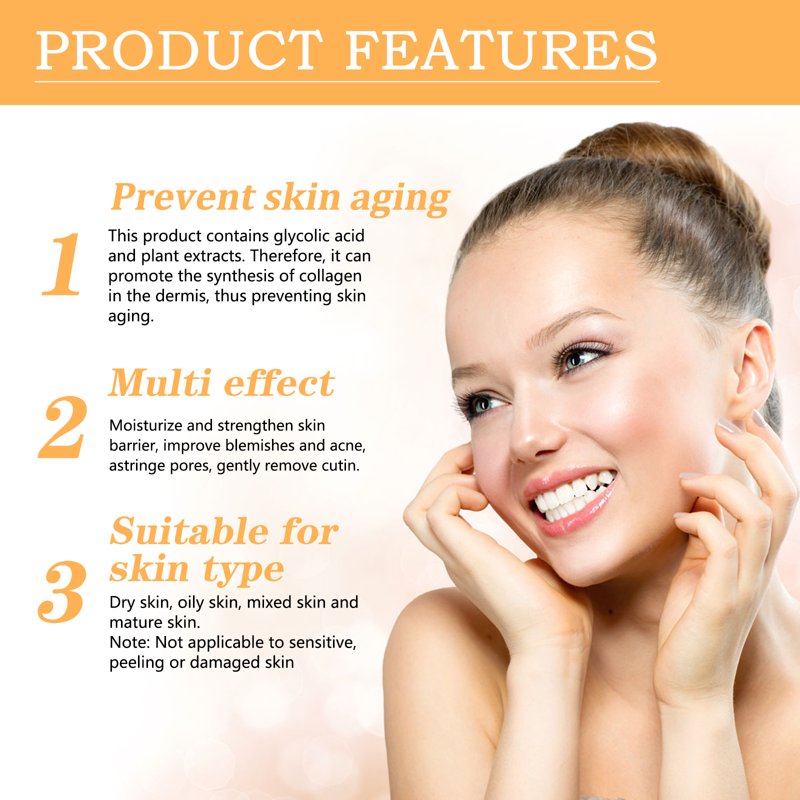 Glycolic Acid Face Toner - Hydrating Pore Refining Exfoliant, 3.38 fl oz
