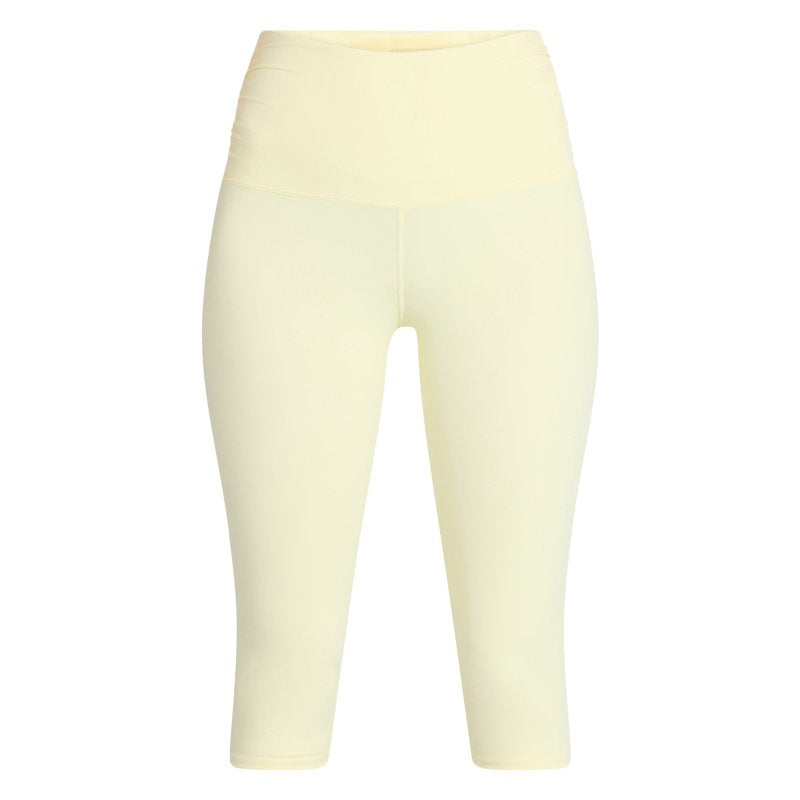 Women's Side Ruching Capri Pants - Sporty & Comfortable Mid-Rise Leggings