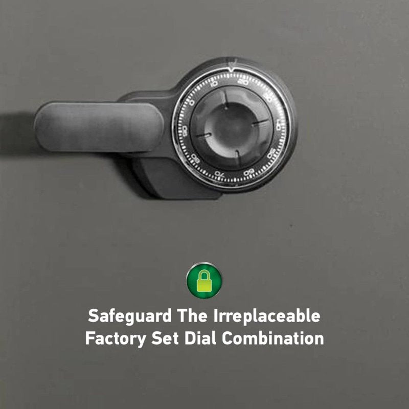 Fireproof Security Safe with Combination Lock 2 Cu Ft Steel Gray