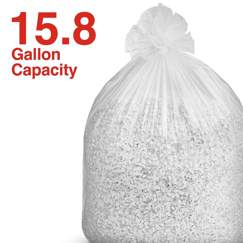 15.8 Gallon Shredder Bags - 50 Pack for Office & Home Use