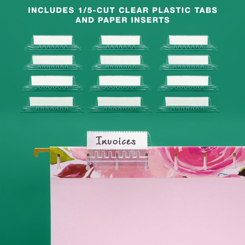 Deluxe Hanging File Folder Kit with Metal Basket - Office & Home Organization