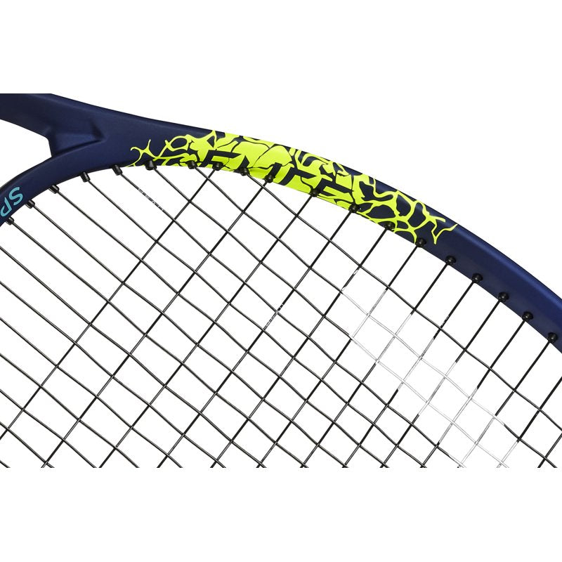 Adult Tennis Racket 27 Inch Strung Control and Power, Navy/Yellow