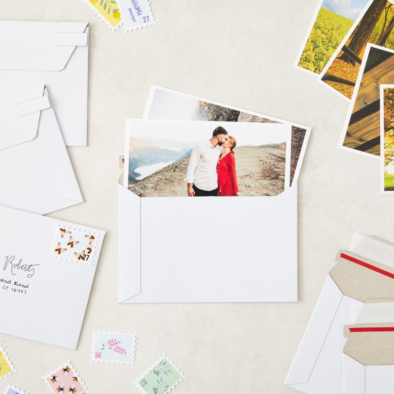Bulk 100 White Rigid Mailers 6.5 x 4.5 Inches Self-Sealing Envelopes for Shipping Photos & Postcards