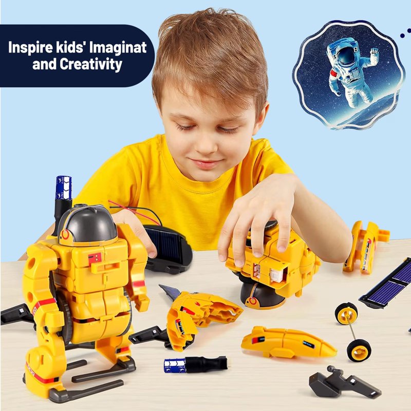 6-in-1 Solar Robot Kit for Kids STEM Educational Science Toys - Ages 8-12
