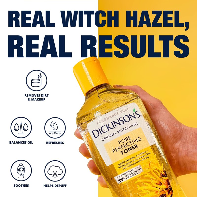 Natural Witch Hazel Toner for Face - 16 Fl Oz, 3 Pack