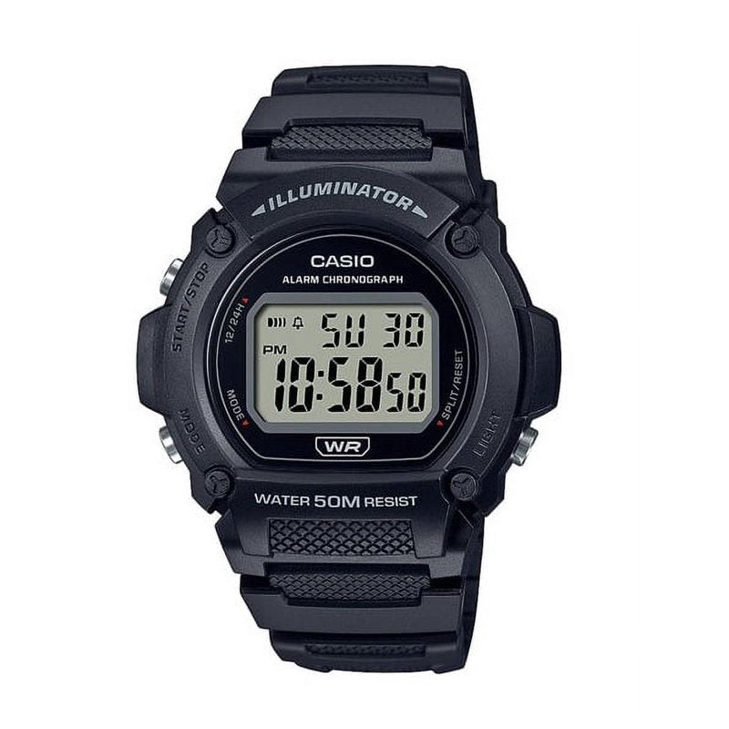 Casio Men's Digital Sports Watch Black - HD Digital Timer