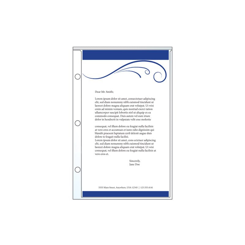 Mini Binder Page Protectors 5x8.5 Inch Pack of 20 for Scrapbooking & Archiving