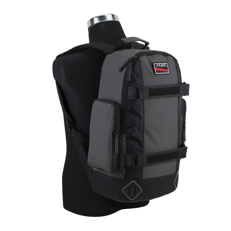 Unisex Skate Backpack with Adjustable Straps Water-Resistant Gray & Blue