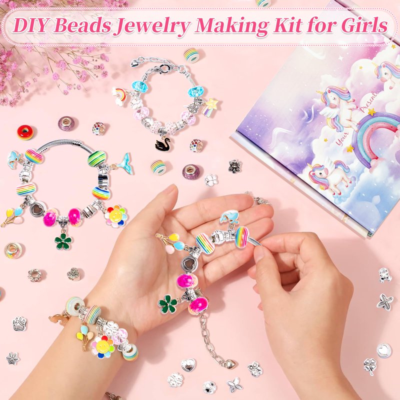Bracelet Making Kit with Beads and Accessories for Kids and Teens