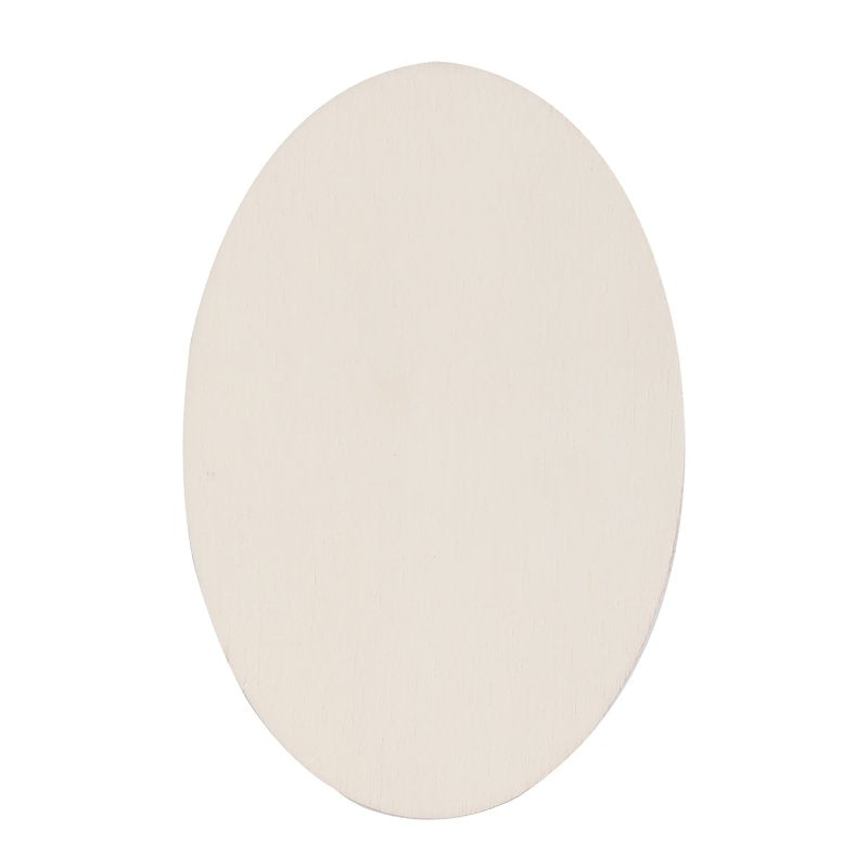 6.5-Inch Unfinished Wood Oval Plaque - DIY Craft Project Pack of 36