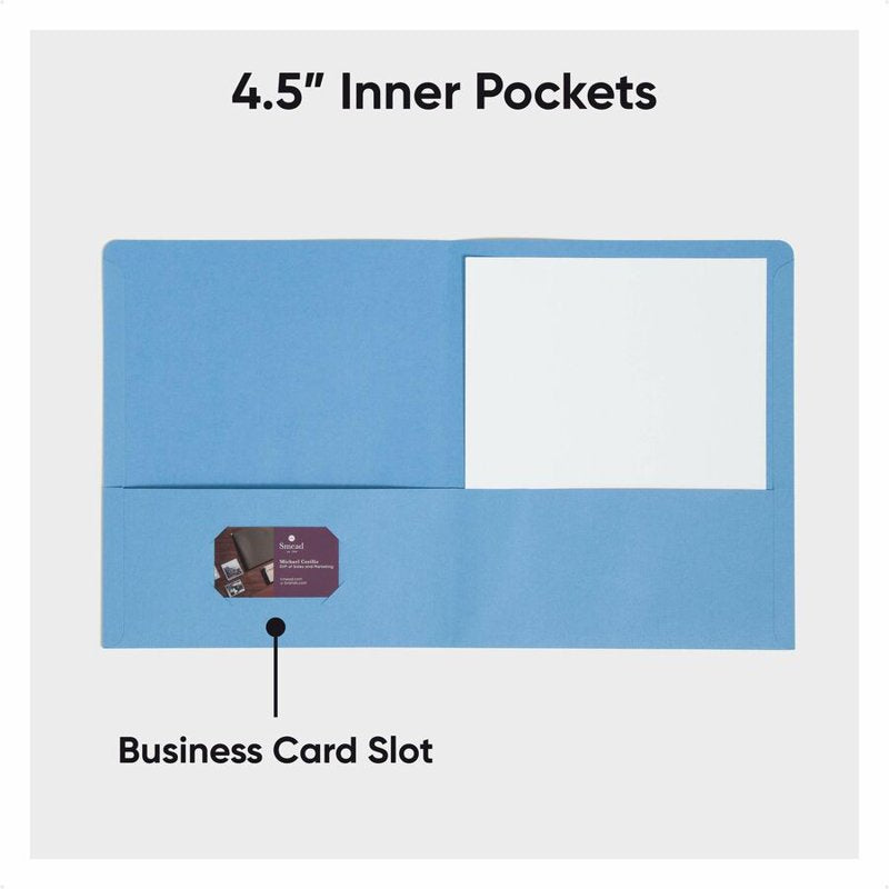 2-Pocket Folder Assorted Textured Paper for Office, 25 Pack