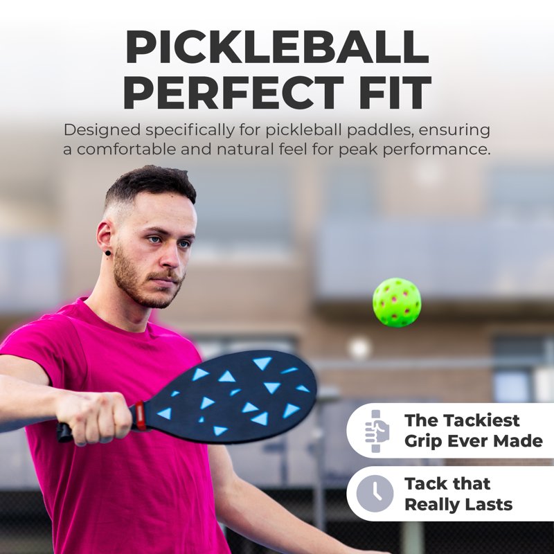 (2 Pack) Tourna Mega Tac Overgrip - Pickleball, White