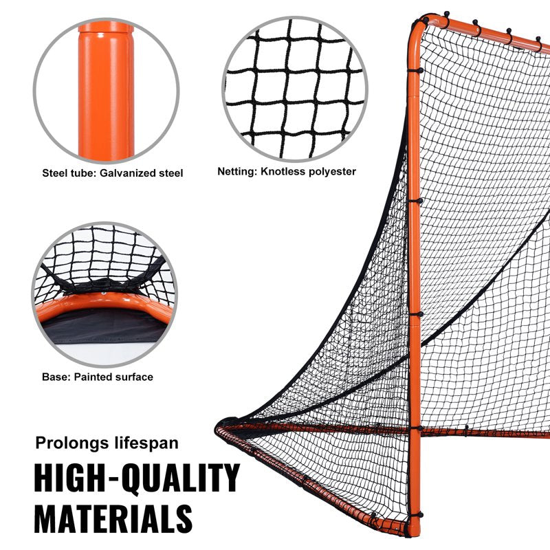 6x6 Feet Lacrosse Goal Net for Backyard Training, Portable Steel Frame & Easy Setup