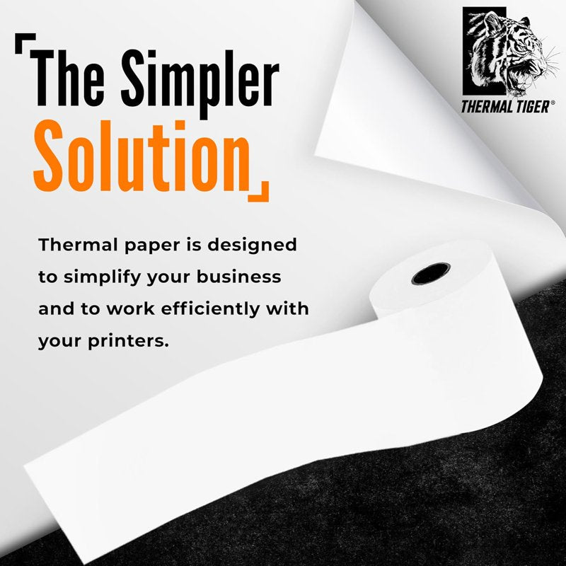 Thermal Paper Rolls for POS & Cash Registers - 50 Rolls, Multiple Sizes & Counts