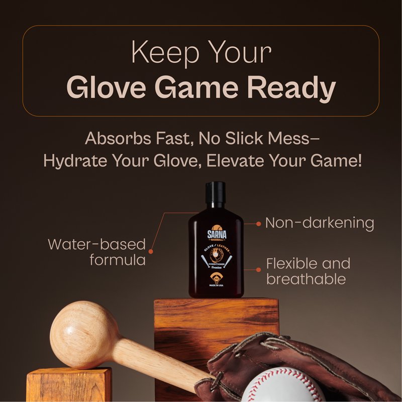 Baseball Glove Leather Conditioner - 8 oz. Protect & Revitalize Leather Gear