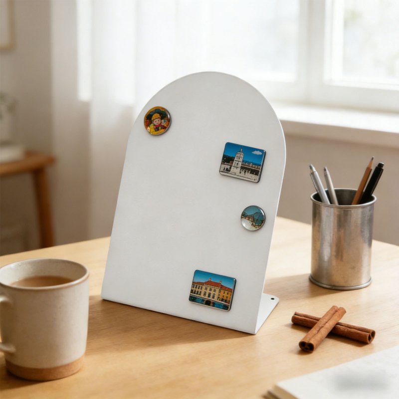 Black Metal Magnetic Message Board – Reusable Dry-Erase Memo Reminder Board for Home, Office, School