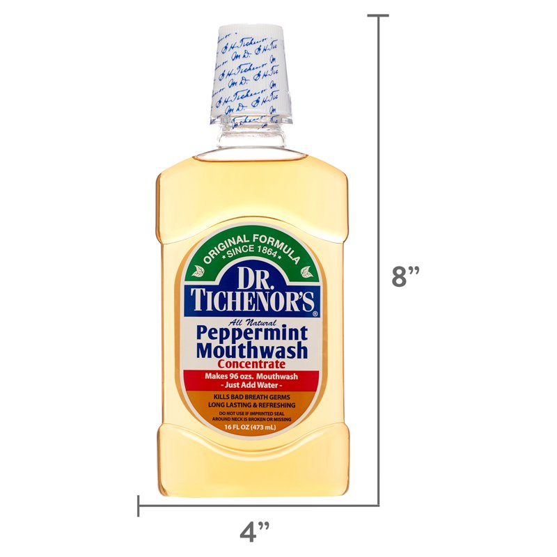 2 Pack Peppermint Mouthwash Concentrate - All Natural, Fluoride-Free, Dilutable Oral Rinse