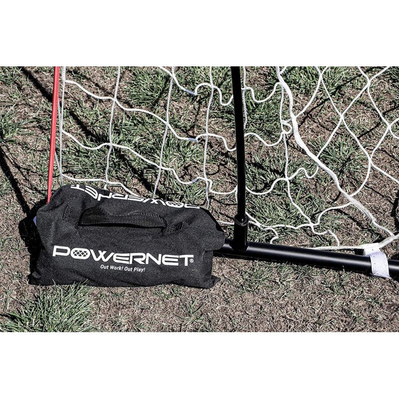 PowerNet 6x4 ft Portable Soccer Goal – Collapsible Pop-Up Goal with Fiberglass Poles, Includes Storage Bag and Sandbags
