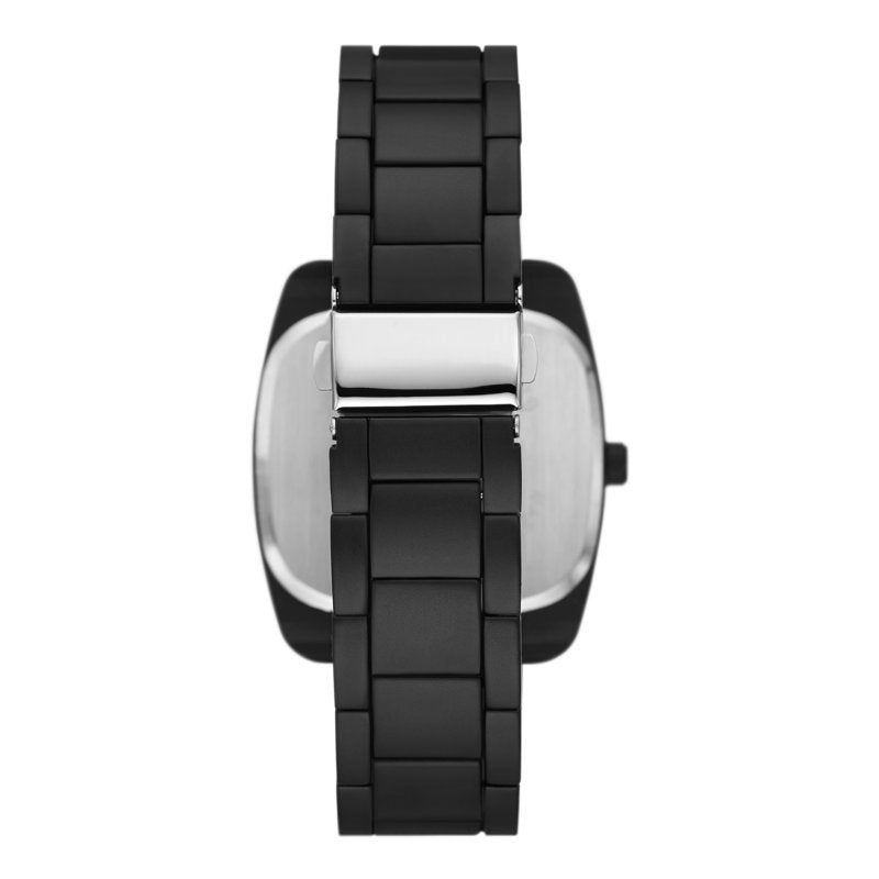 Men's Matte Black Watch Gift Set with Leather & Beaded Bracelets