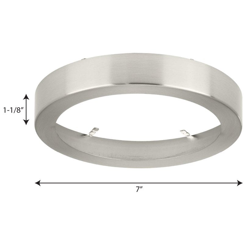 Edgelit Round Trim Ring in Brushed Nickel for Lighting Fixtures