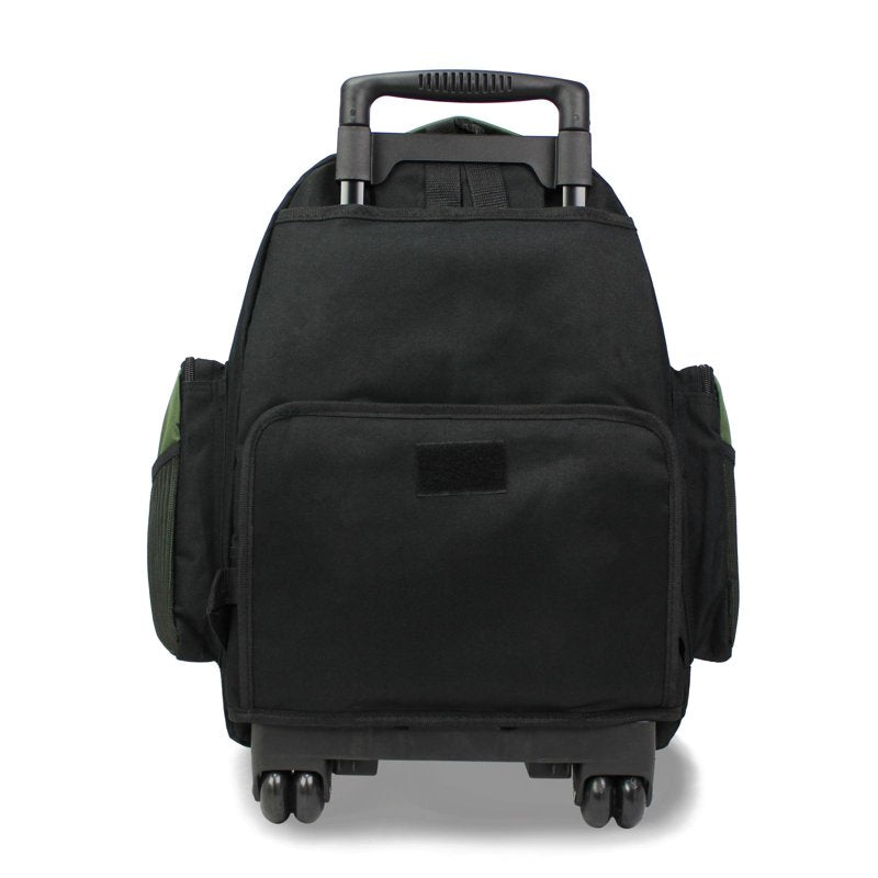 22-Inch Airline Approved Rolling Backpack with Convertible Design - Olive