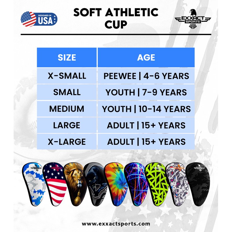 Lightweight Athletic Cup for Men & Boys with Soft Rim Comfort - Impact Protection for Baseball, Football, Lacrosse, Hockey